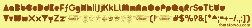 Arista2.0alternateFulltrial Font – Brown Fonts on Yellow Background