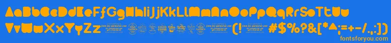 Arista2.0alternateFulltrial Font – Orange Fonts on Blue Background