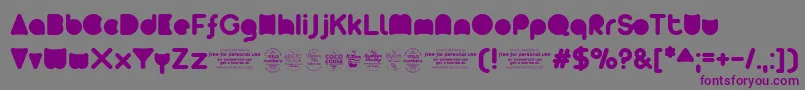 Шрифт Arista2.0alternateFulltrial – фиолетовые шрифты на сером фоне