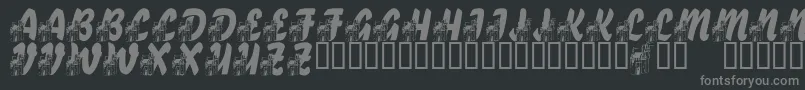LmsFairytaleChateau Font – Gray Fonts on Black Background