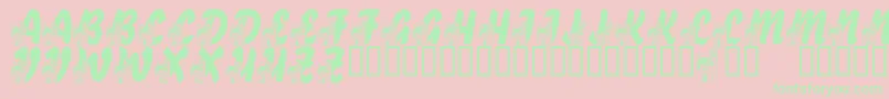 LmsFairytaleChateau Font – Green Fonts on Pink Background