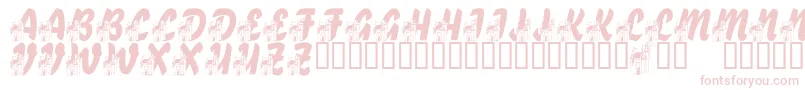 LmsFairytaleChateau Font – Pink Fonts on White Background