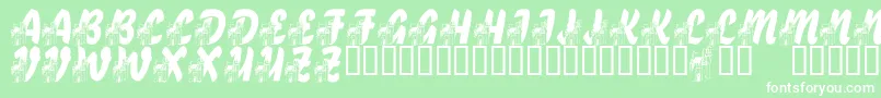 LmsFairytaleChateau Font – White Fonts on Green Background