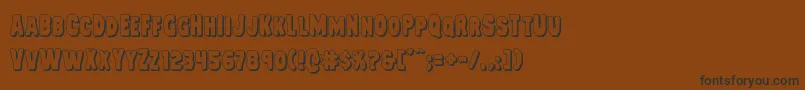 Mysterymobile3D Font – Black Fonts on Brown Background