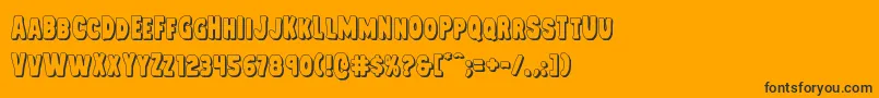 Mysterymobile3D Font – Black Fonts on Orange Background