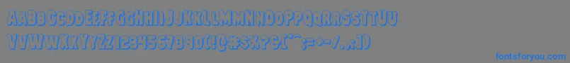 Mysterymobile3D Font – Blue Fonts on Gray Background