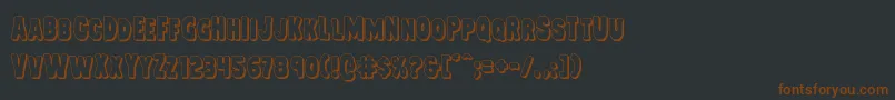 Mysterymobile3D Font – Brown Fonts on Black Background