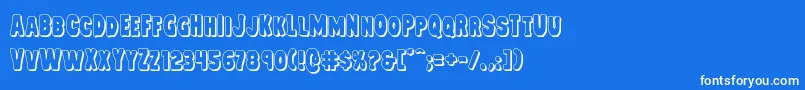 Mysterymobile3D Font – White Fonts on Blue Background