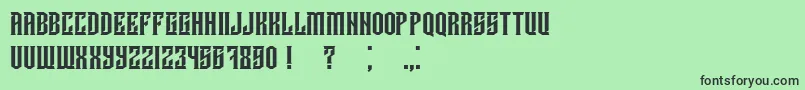 Damages Font – Black Fonts on Green Background
