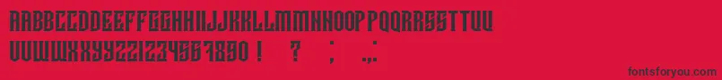 Damages Font – Black Fonts on Red Background