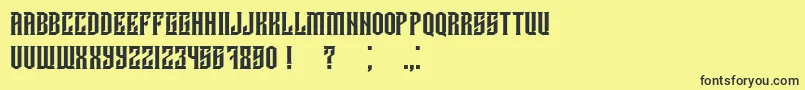 Damages Font – Black Fonts on Yellow Background