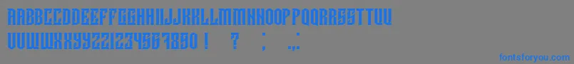 Damages Font – Blue Fonts on Gray Background