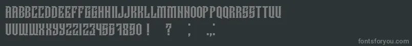 Damages Font – Gray Fonts on Black Background