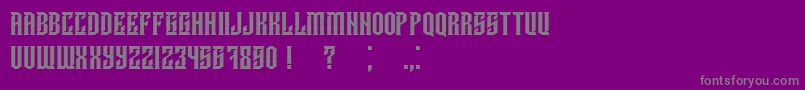 Damages Font – Gray Fonts on Purple Background