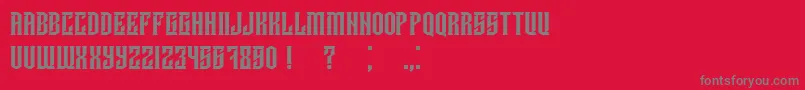Damages Font – Gray Fonts on Red Background