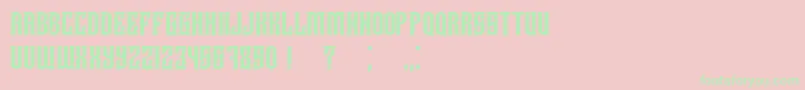 Damages Font – Green Fonts on Pink Background