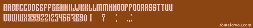 Damages Font – Pink Fonts on Brown Background