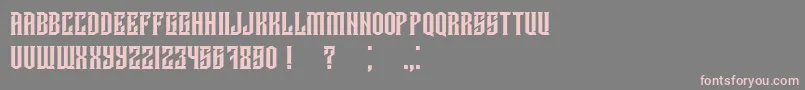 Damages Font – Pink Fonts on Gray Background
