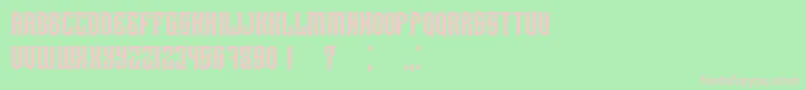 Damages Font – Pink Fonts on Green Background