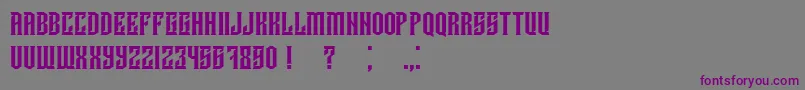 Damages Font – Purple Fonts on Gray Background