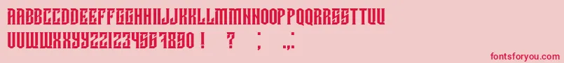 Damages Font – Red Fonts on Pink Background