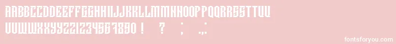 Damages Font – White Fonts on Pink Background