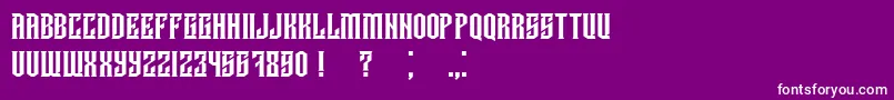 Damages Font – White Fonts on Purple Background