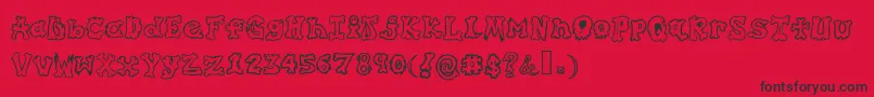 GraffitiInMyBones Font – Black Fonts on Red Background