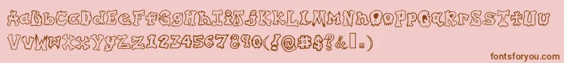 GraffitiInMyBones Font – Brown Fonts on Pink Background