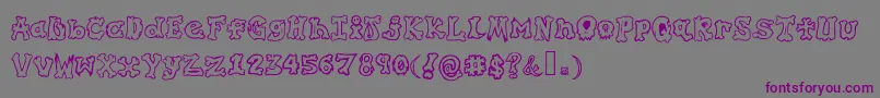 GraffitiInMyBones Font – Purple Fonts on Gray Background