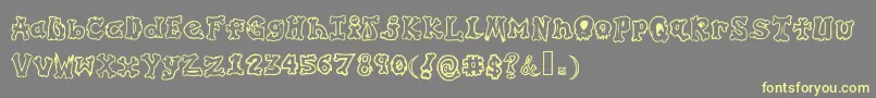 GraffitiInMyBones Font – Yellow Fonts on Gray Background