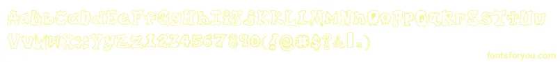 GraffitiInMyBones Font – Yellow Fonts on White Background