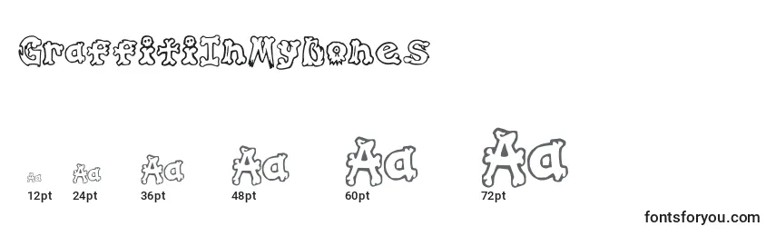 Größen der Schriftart GraffitiInMyBones (64702)