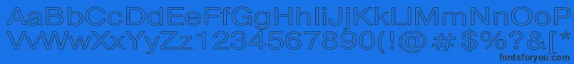 PragmaticaHw Font – Black Fonts on Blue Background