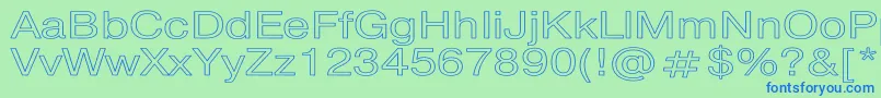 PragmaticaHw Font – Blue Fonts on Green Background