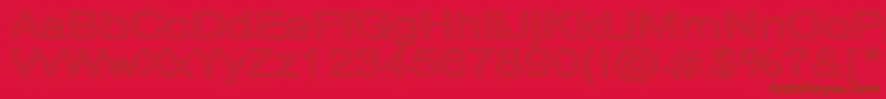 PragmaticaHw-Schriftart – Braune Schriften auf rotem Hintergrund