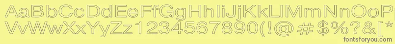 PragmaticaHw Font – Gray Fonts on Yellow Background