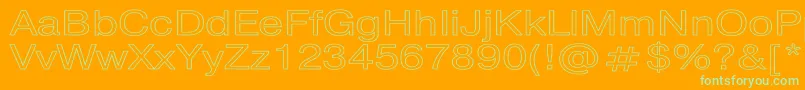 PragmaticaHw Font – Green Fonts on Orange Background