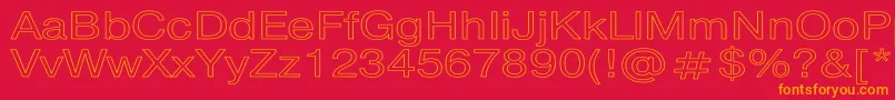 PragmaticaHw Font – Orange Fonts on Red Background