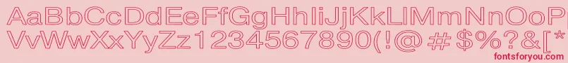 PragmaticaHw Font – Red Fonts on Pink Background