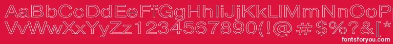 PragmaticaHw Font – White Fonts on Red Background