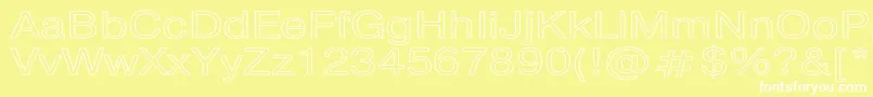 PragmaticaHw Font – White Fonts on Yellow Background