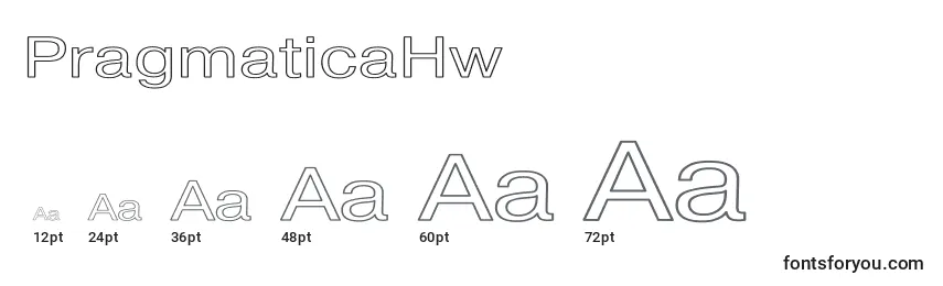 PragmaticaHw Font Sizes