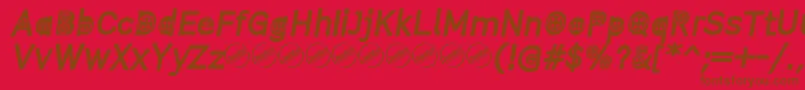 Police ButtonTItalic – polices brunes sur fond rouge