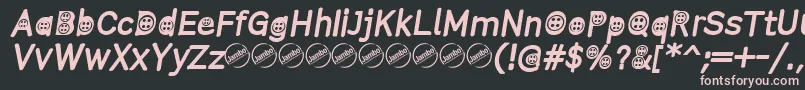 ButtonTItalic Font – Pink Fonts on Black Background