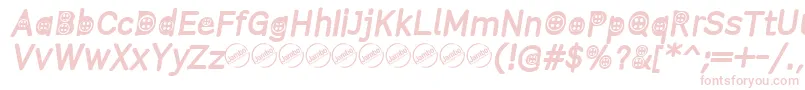 ButtonTItalic Font – Pink Fonts on White Background