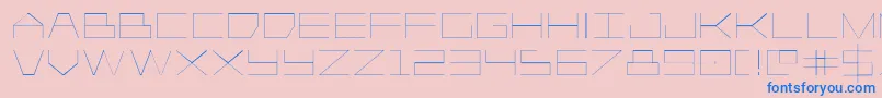 フォントPlayer1uplight – ピンクの背景に青い文字