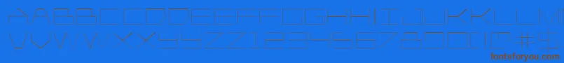 Player1uplight Font – Brown Fonts on Blue Background