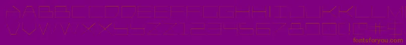 Czcionka Player1uplight – brązowe czcionki na fioletowym tle
