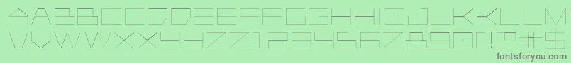 Player1uplight Font – Gray Fonts on Green Background